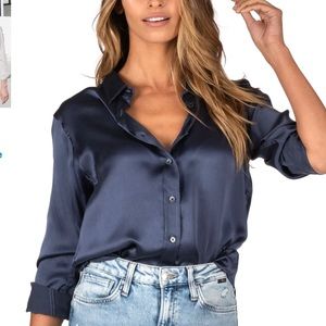 Button down silk shirt